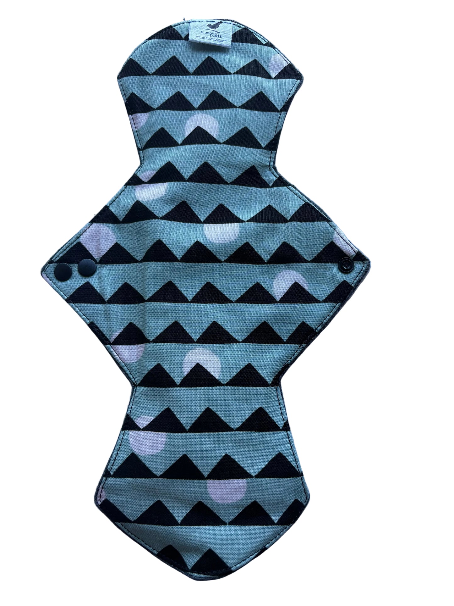 Heavy Night Cloth Reusable menstrual pad with Hazy black and white pattern 