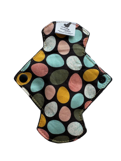 Reusable organic cotton cloth liner with colorful egg pattern 