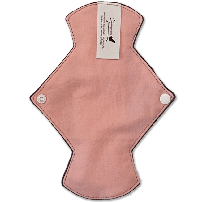 Pink organic cotton cloth pad for periods and bladder leaks