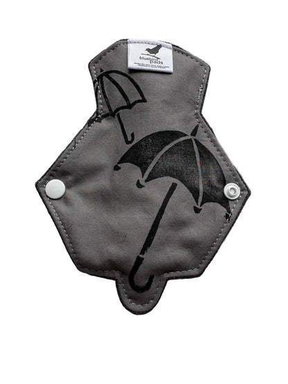 Organic Cotton Cloth Thong Liner Gray with black umbrella Stamp design 