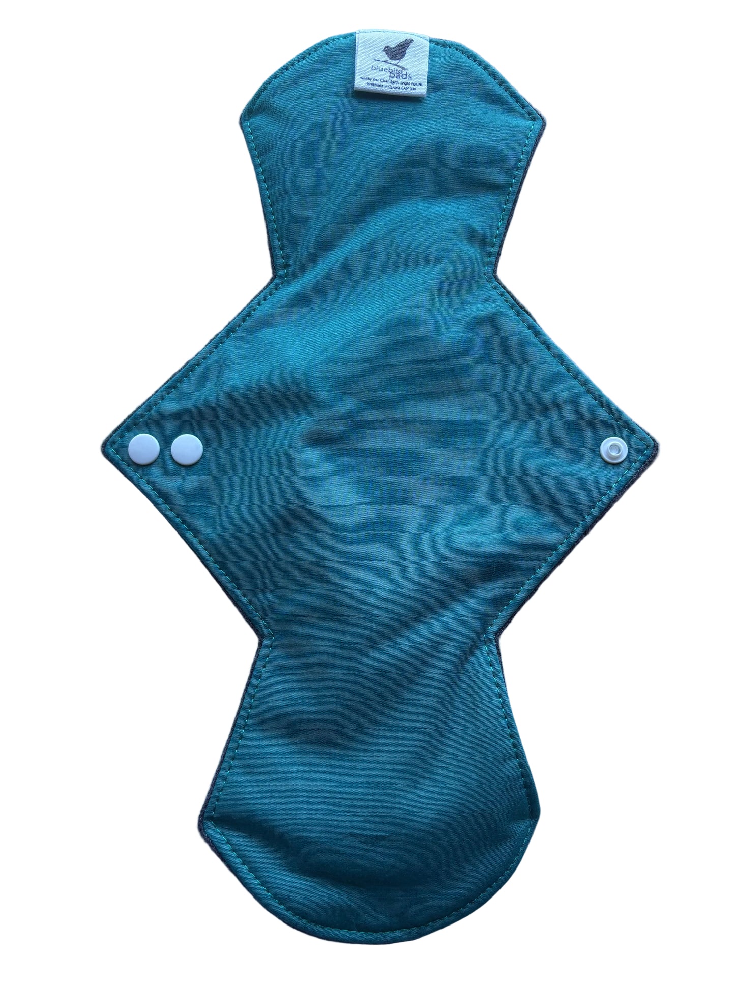 Turquoise heavy Night size cloth pad with double white buttons 